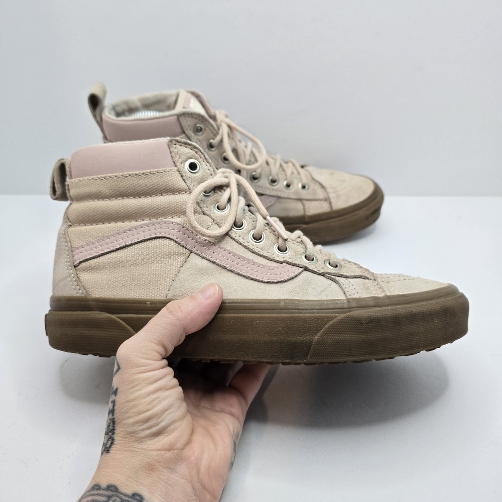 Vans | SK8-HI MTE pastel pink outdoor sporty gumsole sneakers | WMS 8 - Picture 5 of 15